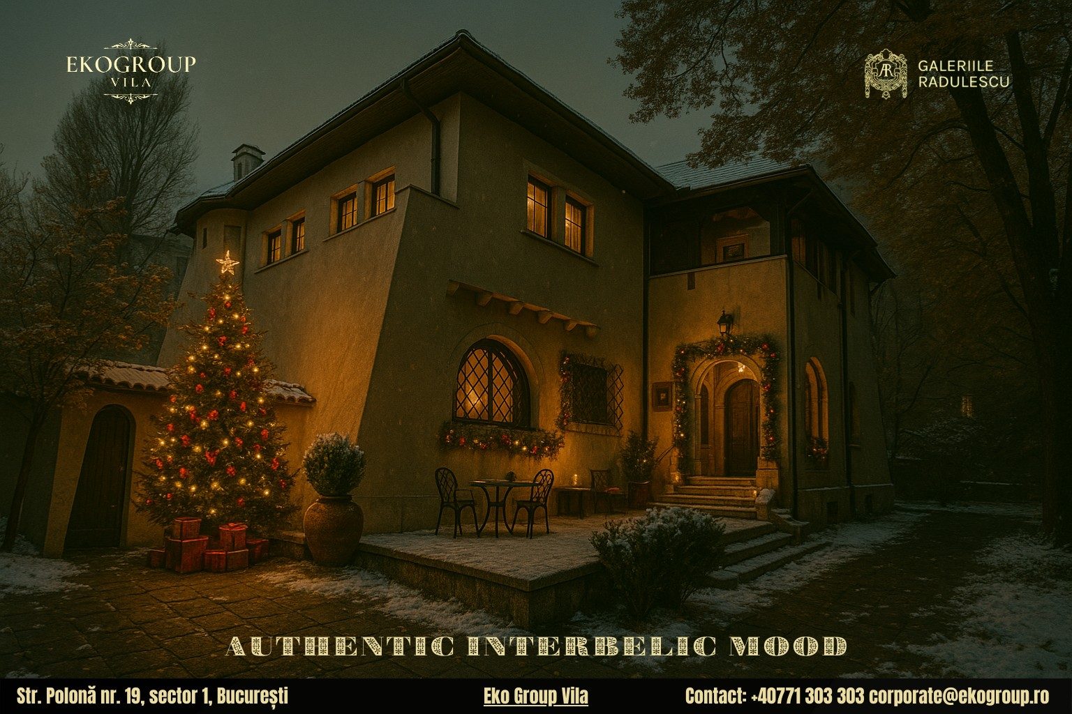 Poveste de Crăciun: O întoarcere în anii ’30 la fosta Casă Tătărăscu, azi Eko Group Vila